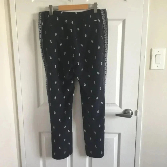 TOMMY HILFIGER blue bandana design  wide leg casual pant SZ 10 - Picture 2 of 14